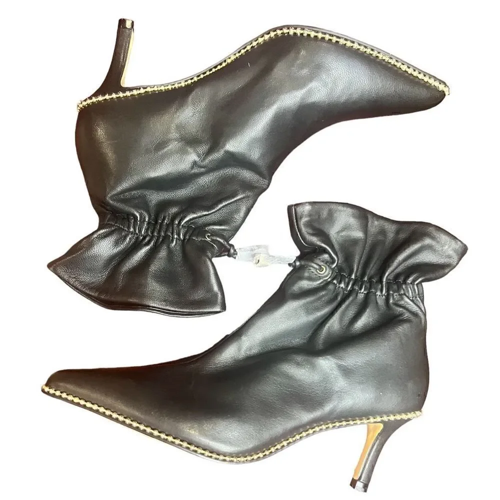 Coach Wynie Bootie in Black with Gold NWOB Size 6 1/2